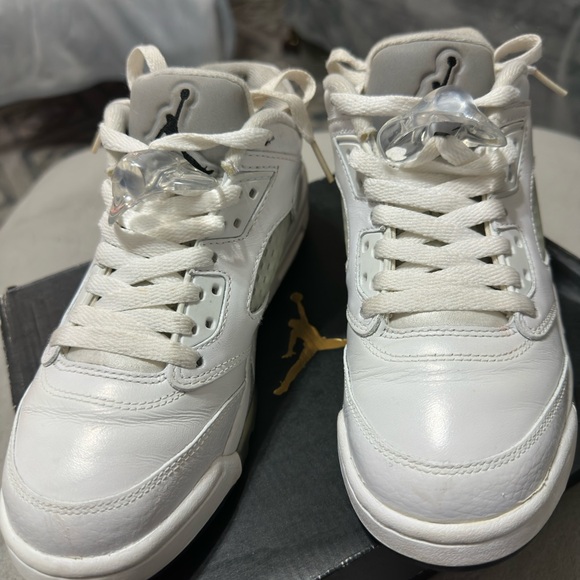 Jordan Other - Jordan Kids' White Sneakers Size 4 Y with Transparent Details
